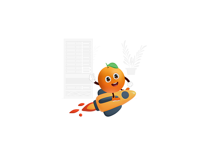 Orange Illustrations Speed character design in figma design graphic design illustration logo sumit sharma ui vector graphics