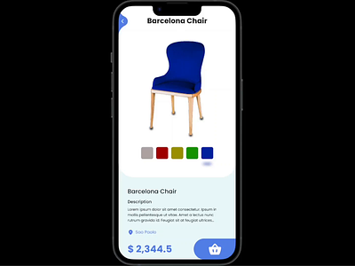 Chair App animation app art branding cart chair color colour design graphic design icon illustration logo price product shop ui video