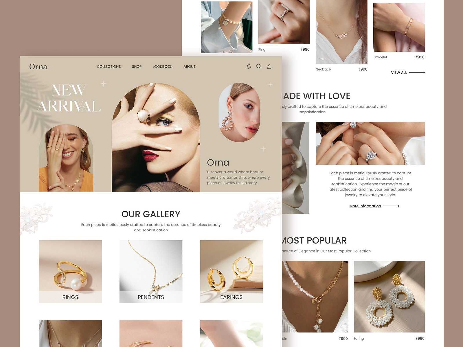 Jewellery Website Landing page by Sasmita sahoo on Dribbble