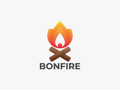 BONFIRE bonfire bonfire logo branding design fire coloring graphic design icon logo