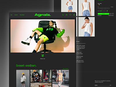 Agnala Fashion Website Design fashion figma ui uiux websitedesign