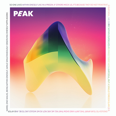 Peak - Poster 3d abstract blender cinema 4d gradient graphic design illustration mountain peak poster ui vivid
