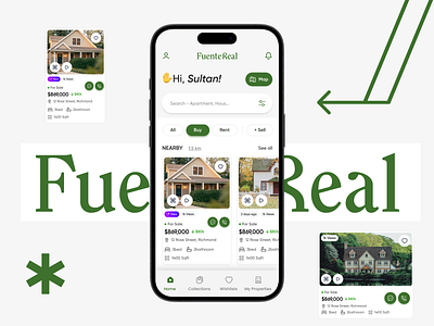 FuenteReal | Real estate App UI/UX app design clean minimal mobile modernist real estates real estates mobile realestates ui sadax sadax studio ui ux