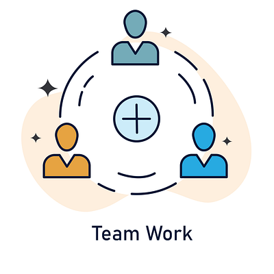 Team Work icon set design graphic design icons set illustration logo team work typography vector