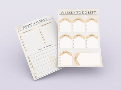 weekly goals planner 3d animation branding graphic design logo motion graphics weekly goals planner