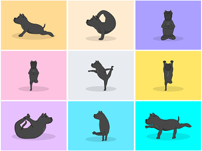 Yoga Dog Part-10 | Morning Yoga with Cane Corso🧘‍♀️🌿⚡️ animal art calm cane corso dog energetic fitness health illustration lifestyle mascot meditation paw pet relaxing sticker vector yoga yoga pose yogi