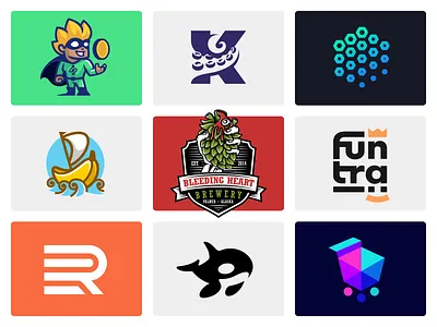 Diversity or niching abstract cartoon character creative daniel bodea flat gradient kreatank letter mark logo logo design logos mascot monogram negative space playful simple vintage emblem wordmark