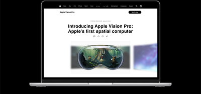 Apple Vision Pro Clone apple apple vision pro ui vr website