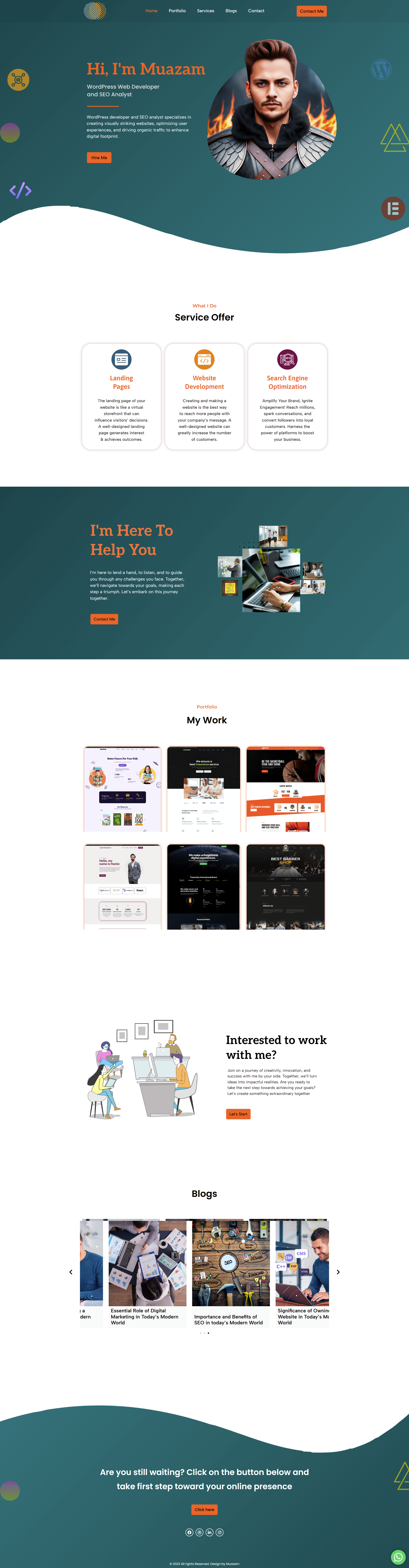 Portfolio Website bussiness elementor personal protfolio portfolio wordpress
