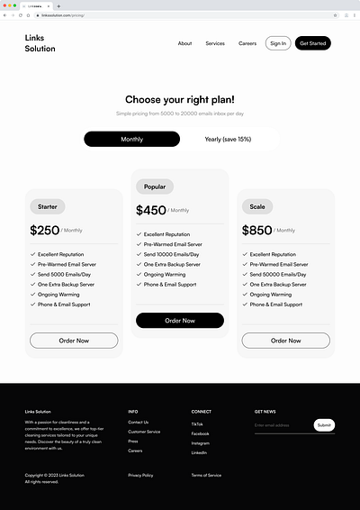 Pricing Page 3d animation branding design graphic design logo motion graphics typography ui uiux ux