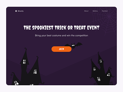 Halloween Event design halloween hero homepage ui ux web webpage