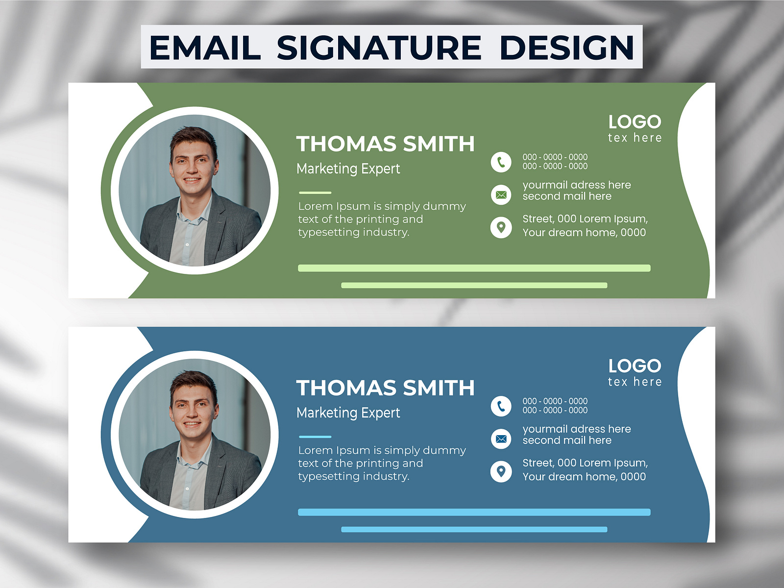 Modern minimal business email signature template by ABDAL HUSEN on Dribbble