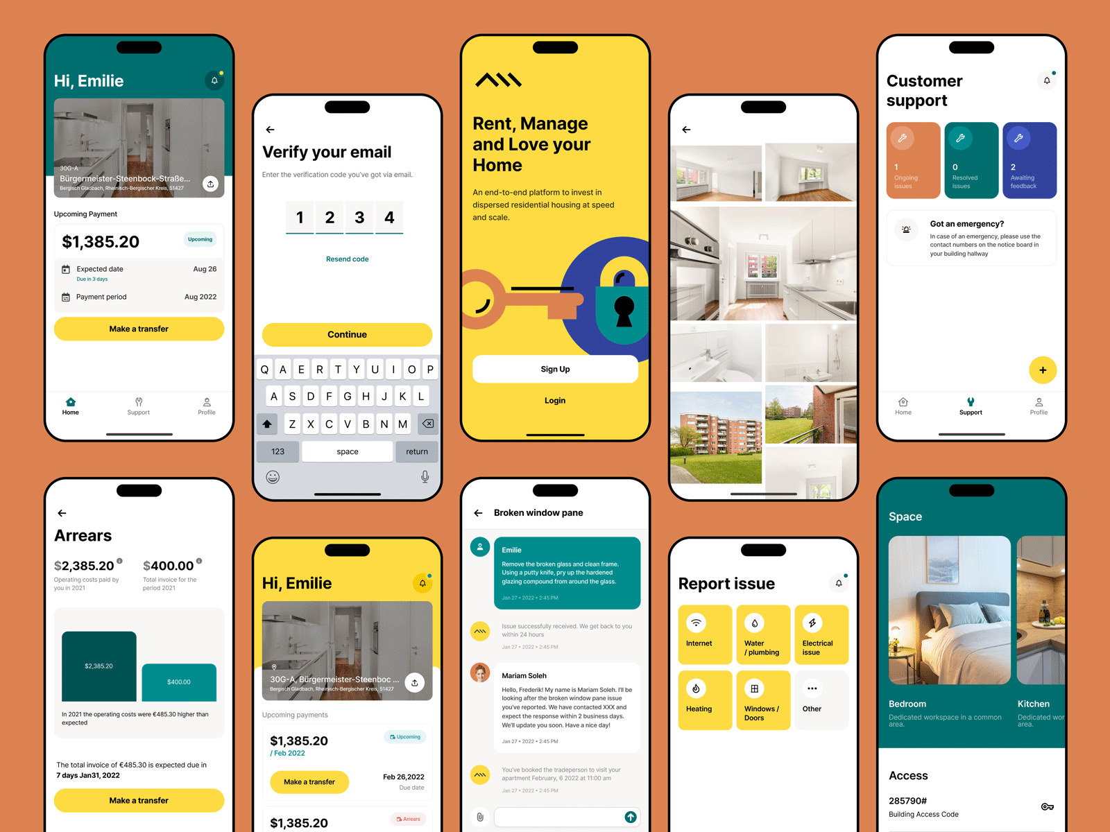 IMMO - Home App animation app components design design system interface design ios mobile app mvp product design ui ui kit user experience user flow user interviews user research ux