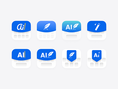 AI Type iOS App Icon - Unused Concepts app icon app logo apple app ios ios app icon ios icon keyboard keyboard app swift swift ui