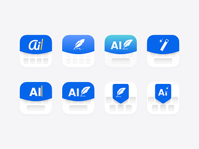 AI Type iOS App Icon - Unused Concepts app icon app logo apple app ios ios app icon ios icon keyboard keyboard app swift swift ui