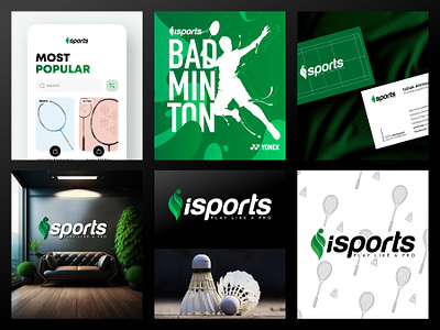 Logo Branding Design - iSports app uiux design badminton brand branding branding design graphic design isports logotype sports sports branding ui