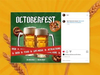 Octoberfest Banner banner banner design beer instagram banner instagram post octoberfest post social media