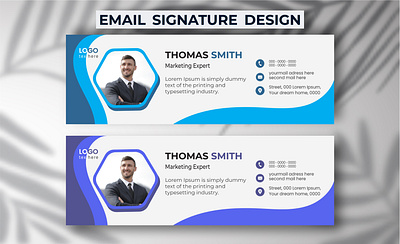 Email Signature Template Modern and Minimal Layout. profile cover