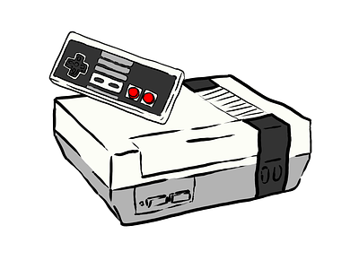 Nintendo Entertainment System - 1985 art console gaming illustration konsol nes nintendo nintendo entertainment system retro retro gaming