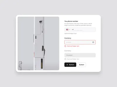 Form example, inputs & button buttons design system forms input password input phone input state text input ui