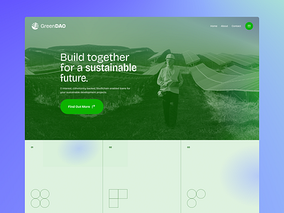 GreenDAO - Build together for a sustainable future blockchain crypto dao design greendao ui ui design ux ux design website website design