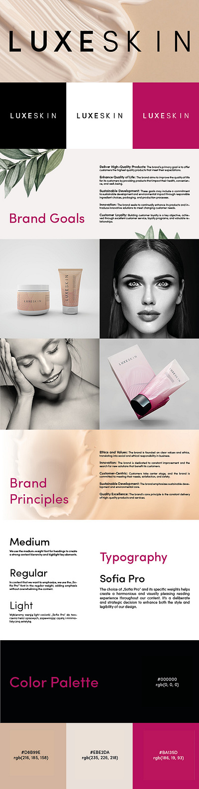 brand cosmetic adobe book branding design graphicdesigner logo