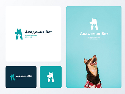 АкадемияВет animal brand branding cat design dog identity logo logotype pet vet