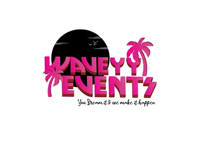 Waveyy Events logo Design brand event logo luxury management party