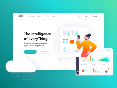 Wiliot – IoT technology for retail and pharma industry adchitects illustration ui design ux ux design
