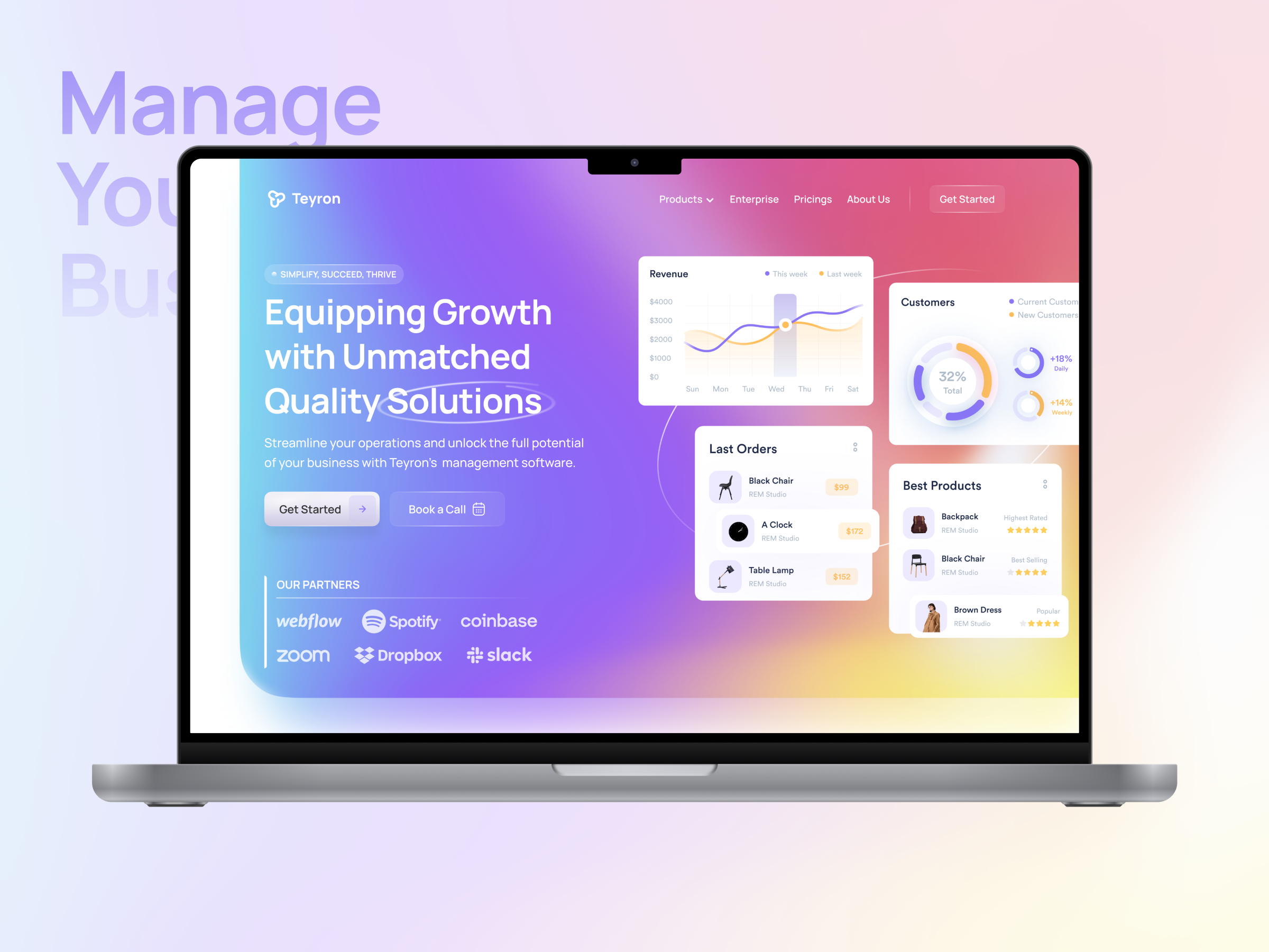 Example of Modern Saas Homepage And Landing Page UI