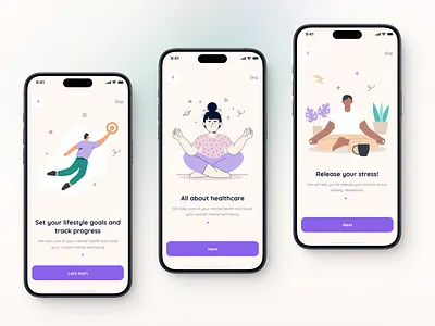 Onboarding Mental Health App app clean clean ui design ios ui ux