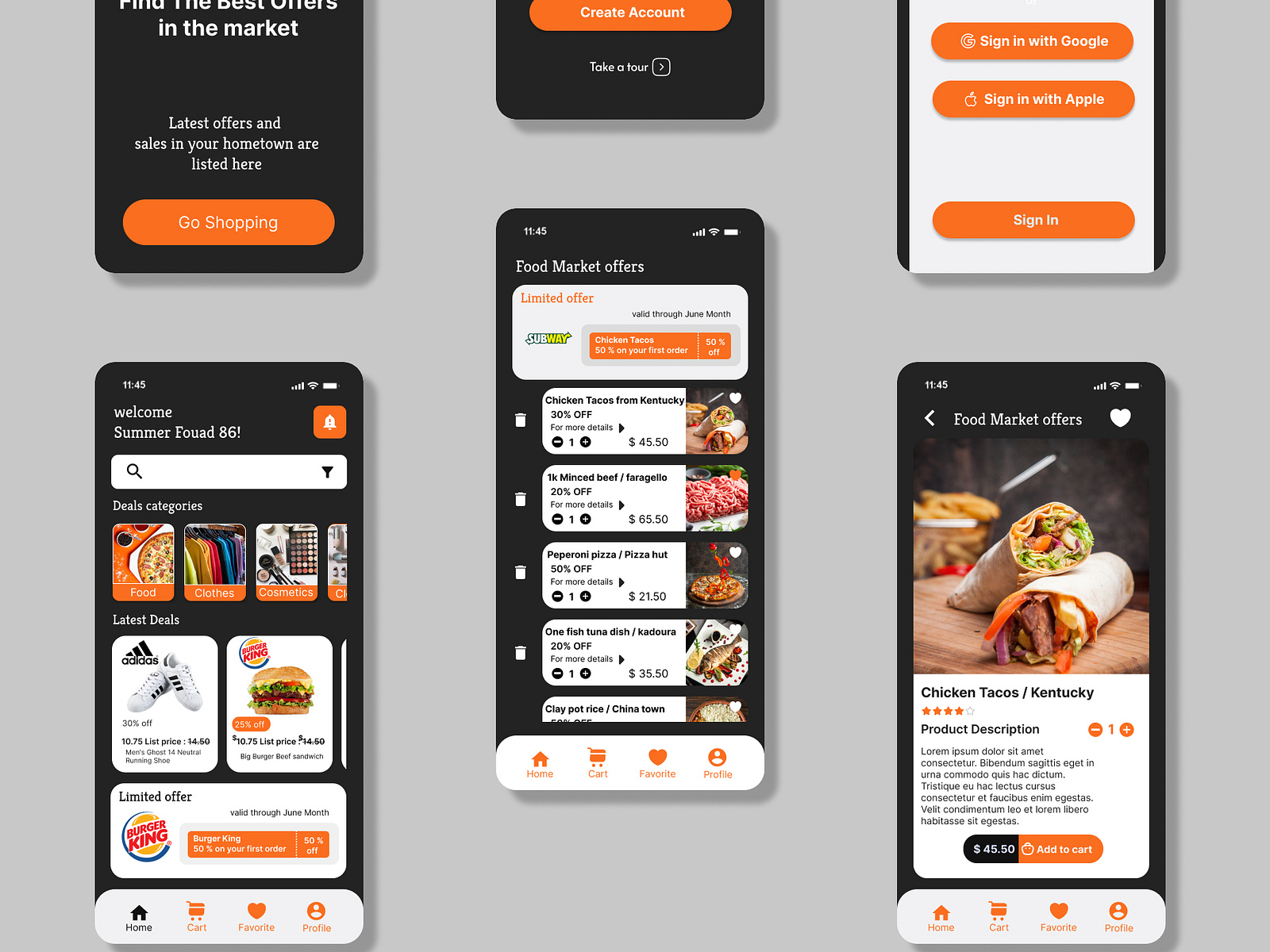 Market offers app design by Summer fouad on Dribbble