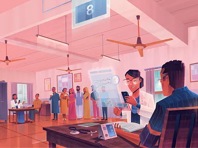 Simple - RTSL Case Study branding case study cover image design digital illustration doctor graphic design hospital room illustration medical app patient photoshop illustration website cover