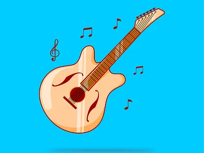 Classic Guitar animation graphic design guitar classic illustration sticker vector