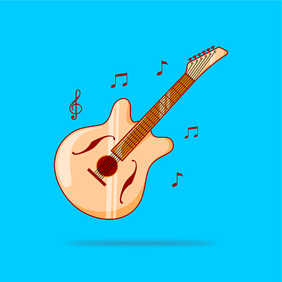 Classic Guitar animation graphic design guitar classic illustration sticker vector