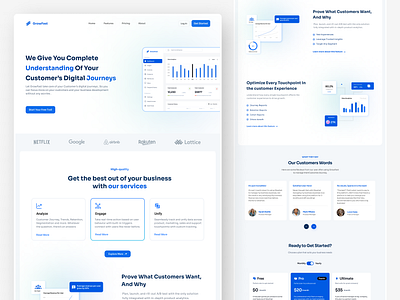 SaaS Website | Customer digital journeys landing page. branding dashboard design illustration logo mobileapp productdesign ui ux webdesign