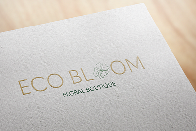 Eco Bloom design flat graphic design illustration logo minimal typography