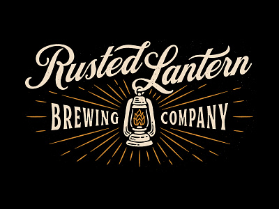 Rusted Lantern beer branding brewery craft beer florida graphic design hops lantern lettering light logo logo design retro rusted vintage