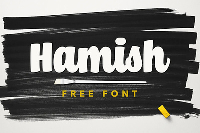 Hamish - 100% Free Font 100 free bold bold font bold script delicate delicious free free commercial use free font freebie freebies juicy lettering logo logo font logotype milky rounded smooth yummy
