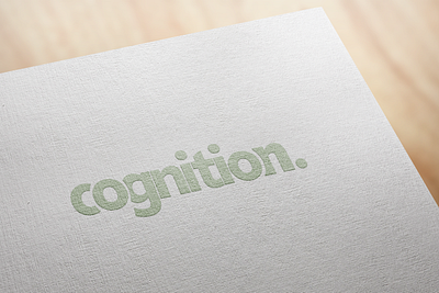Cognition design flat graphic design logo minimal typography ui vector