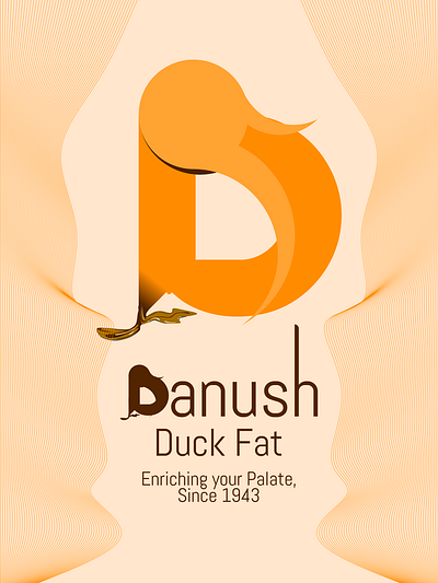 Danush Duck Fat. Logo and Brand Idea. abstract branding graphic design illustration logo typography