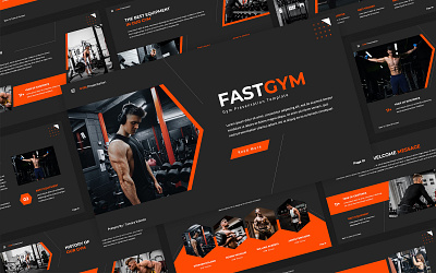 Fastgym - Gym PowerPoint Template activity bodybuilding building business creative exercise exuipment fitness gym lifestyle marketing powerpoint presentation sport training workout