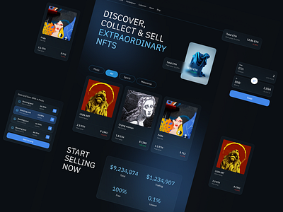 NFT Marketplace app app design blockchain design nft nft app nft marketplace ui ux web app
