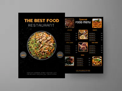 Restaurant food menu ad ad design flyer design food banner food design food flyer food menu food menu design food post food poster foodart menu design poster design restaurant menu