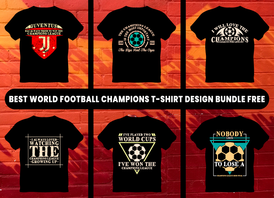 Football Champion League T-shirt design