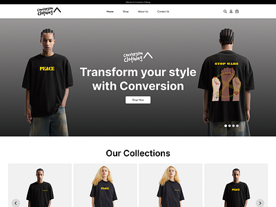 Shopify Clothing Store figma shopify shopifyredesignproject web design