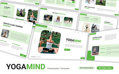Yogamind - Yoga PowerPoint Template agency business clean creative exercise fit fitness health minimal powerpoint presentation simple studio training workout yoga