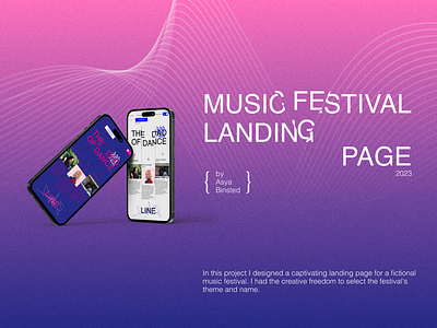 Music Festival Landing Page Design design mobile mockup music musicfestival ui uidesign