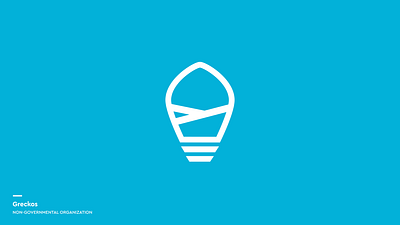 Greckos NGO branding bulb greece greek idea light logo logotype ocean sea water