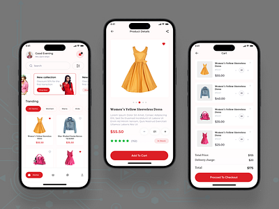 E-commerce mobile app cart dailyui design e commerce mobile app design product product details page shop shop page ui ux webdesigner